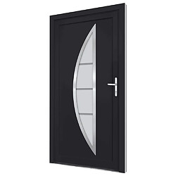 Avis vidaXL Porte d'entrée anthracite 88x200 cm PVC