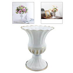 Acheter Pot De Fleurs Décoratif En Fer Rétro En Métal Vase à Fleurs Séchées Floral Blanc