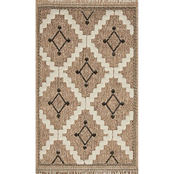 Avis Jardindeco Tapis intérieur extérieur aspect jute noire Tijuana 9041 170 x 120 cm.