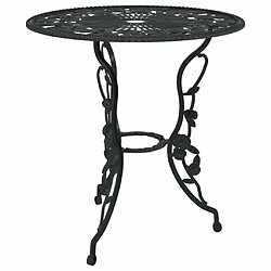 Avis Maison Chic Table de bistro et chaises d'extérieur 3 pcs,Ensemble de bistro de jardin pour relax Aluminium coulé Noir -GKD510386