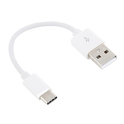 Wewoo Cable Câble de données synchronisation et chargement USB vers USB-C / Type-C, longueur câble: 14 cm, pour Galaxy S8 S8 + / LG G6 / HuP10 P10 Plus / Xiaomi Mi6 & Max 2 autres smartphones (Blanc)