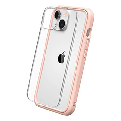 RhinoShield Coque Compatible avec [iPhone 15 Plus] Mod NX - Protection Fine Personnalisable avec Technologie d'absorption des Chocs [sans BPA] - Rose Poudré