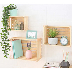 Astigarraga Caisse de rangement en pin massif Home box Moyenne.