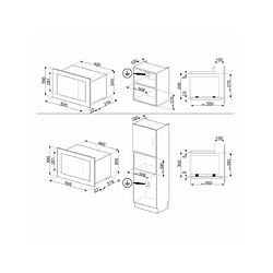 Acheter Smeg Micro ondes Grill Encastrable FMI120B3, 20 litres, Gril , Electronique