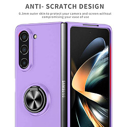 Htdmobiles Coque pour Samsung Galaxy Z Fold 5 5G - housse etui rigide bague anti choc magnetique - MAUVE