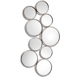 Miroir mural Alexandra House Living Argenté Métal Cercles 6 x 87 x 45 cm Rond