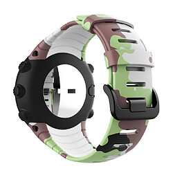 Bracelet en silicone camouflage vert pour votre Suunto Core