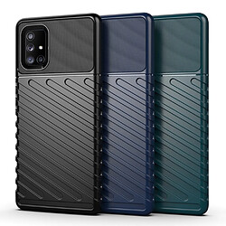 Coque en TPU texture sergé bleu pour votre Samsung Galaxy A71 5G SM-A716