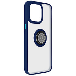 Avizar Coque pour iPhone 15 Pro Max Bague Métallique Support Vidéo Ringrip Bleu