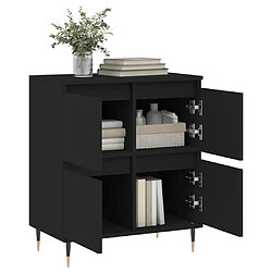 Avis vidaXL Buffet Noir 60x35x70 cm Bois d'ingénierie