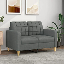 Maison Chic Canapé à 2 places,Sofa de Salon,Canapé droit Gris foncé 120 cm Tissu -GKD207010