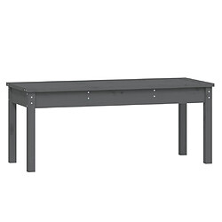 vidaXL Banc de jardin gris 109x44x45 cm bois massif de pin