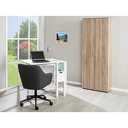 Avis Pegane Armoire, meuble de rangement multifonctions en bois coloris imitation Chêne sonoma - longueur 70 x profondeur 34 x hauteur 189 cm