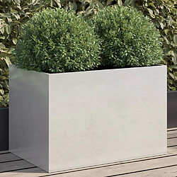 Maison Chic Jardinière,Bac à fleurs - pot de fleur argenté 62x40x39 cm acier inoxydable -GKD16680