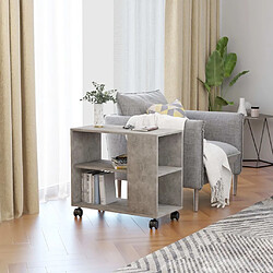 Maison Chic Table d'appoint | Table Basse Gris béton 70x35x55 cm Bois d'ingénierie -GKD88023