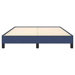 Maison Chic Lit adulte - Lit simple Cadre de lit,Structure du lit Contemporain Bleu 140x190 cm Tissu -MN61844 pas cher