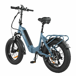 Vélo Électrique Pliant DYU FF500 20 Pouces 32km/h - Moteur 500W Batterie 48V14Ah Freins à Disque - Bleu pas cher