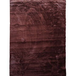 Thedecofactory SIBERIE - Tapis imitation fourrure extra-doux marron foncé 120x160 