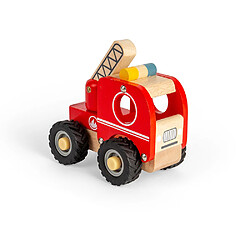 Bigjigs Toys Jouet mini camion de pompiers en bois