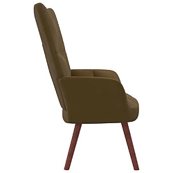 Avis vidaXL Chaise de relaxation Marron Velours