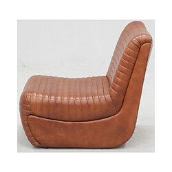 Acheter Aubry Gaspard Fauteuil bas en cuir de buffle marron.