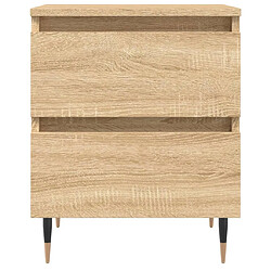 Maison Chic Table de chevet,Table de Nuit,Meuble de Rangement chêne sonoma 40x35x50 cm bois d’ingénierie pas cher