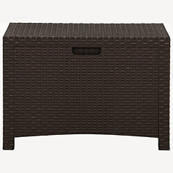 Helloshop26 Coffre de jardin en rotin PP - Marron - 60 x 54 x 41 cm