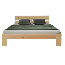 Avis Homestyle4U Lit double en bois futon 160x200 bois naturel