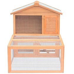 Acheter Helloshop26 Cage clapier pour animaux 144 x 100 x 100 cm bois marron 02_0000577