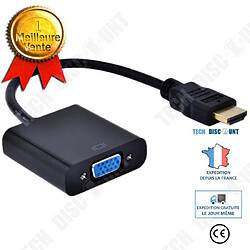 Tech Discount TD® Câble Adaptateur HDMI 1080P vers VGA Câble Adaptateur Convertisseur / Grande Compatibilité / Bonne qualité Projection multimédia