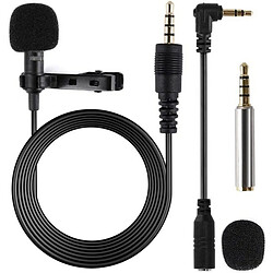 Tradex MICROPHONE À CONDENSATEUR OMNIDIRECTIONNEL CLIP 3.5MM ADAPTATEUR POUR SMARTPHONE