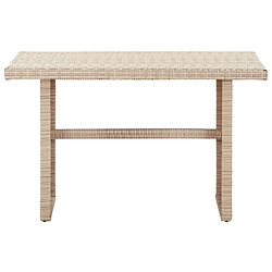 Maison Chic Table de jardin | Table d'extérieur Beige 110x60x74 cm Résine tressée -GKD86749