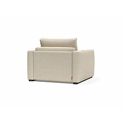 Acheter Inside 75 INNOVATION LIVING Fauteuil design avec accoudoirs COSIAL Tissu Phobos Latte convertible lit 80*202cm