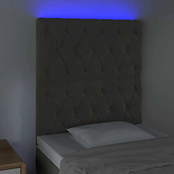 Avis Maison Chic Tête de lit scandinave à LED,meuble de chambre Gris foncé 80x7x118/128 cm Velours -MN71601