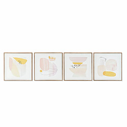 Cadre DKD Home Decor Abstrait (40 x 3 x 40 cm) (4 Unités)