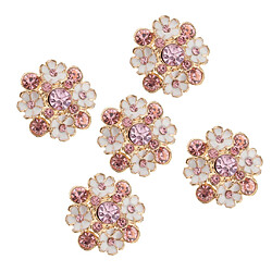 5 Pcs Boutons De Couture Strass Cristal Fleur Pr DIY Coudre Embellissement