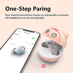 Acheter Universal Pinkless d'oreille sans fil rose Filles Bluetooth Plugs 5.0 Microphone intégré 36H Playtime IPX5 Imperméable et réduction du bruit Plugs d'oreille pour iPhone