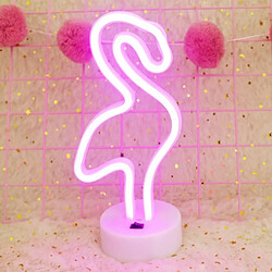 Wewoo Guirlande LED Flamingo forme néon - Lumière rose