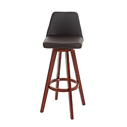 Acheter Mendler Tabouret de bar HWC-C43, chaise de bar tabouret de comptoir, bois similicuir pivotant ~ marron