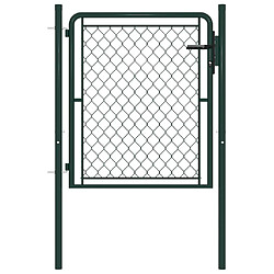 vidaXL Portillon Acier 100x100 cm Vert