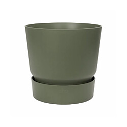 ELHO Pot de fleurs rond Greenville 40 - Extérieur - Ø 39 x H 36,8 cm - Vert feuille