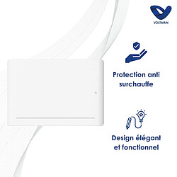 Chauffage électrique chaleur douce Leia - 2000W - blanc - Voltman