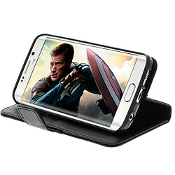 Acheter Avizar Housse Etui Folio Portefeuille pour Samsung Galaxy S6 Edge - Noir