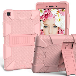 Wewoo Pour Galaxy Tab A8.0 2019 / T290 Housse de protection en silicone bicolore antichoc avec support or rose