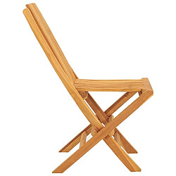 Maison Chic Lot de 2 Chaises de jardin,Fauteuil d'extérieur pliantes 47x47x89 cm bois massif teck -MN79159 pas cher