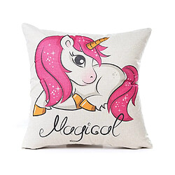 YP Select Housse de coussin de taille de canapé de lit de taie d'oreiller d'impression de licorne de bande dessinée pas cher