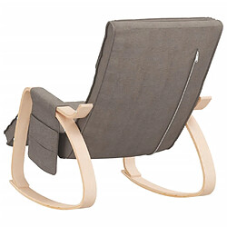 Maison Chic Chaise à bascule | Fauteuil Relax, design moderne Taupe Tissu -GKD42212 pas cher