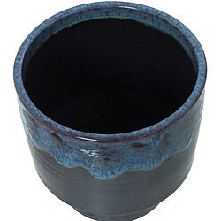 Set de pots de fleurs Alexandra House Living Bleu Noir Céramique (3 Pièces)