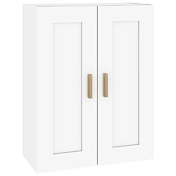 vidaXL Armoire murale Blanc brillant 69,5x32,5x90 cm Bois d'ingénierie