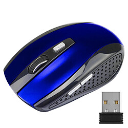 Souris de jeu sans fil bleue DPI réglable 2,4 G 6 boutons Souris optique